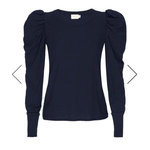 Nation ltd Romy long sleeve shirt in navy blue